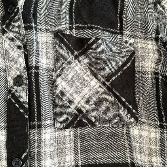 RAILS BLACK AND WHITE CHECKERED PLAID SUPER SOFT BUTTON DOWN SHIRT SIZE SMALL - Picture 7 of 7